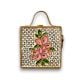 Mini Floral Lippan Art Handcrafted Square Sling Bag